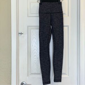 Lululemon Wunder Under High-Rise Tight *28" Luon Variegated Knit Heathered Black